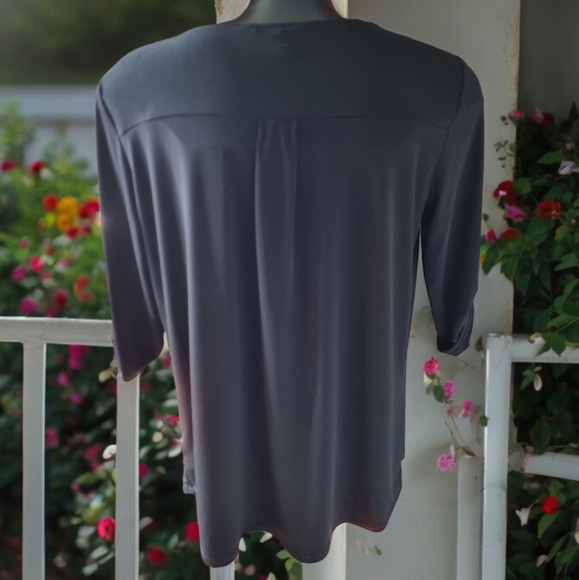 Ellen Tracy 1/4 Zip Comfy Top - Picture 3 of 7